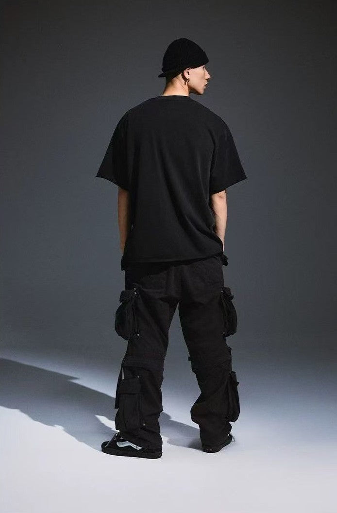 REMEDY Distressed Letter Print Short-sleeve T-shirt