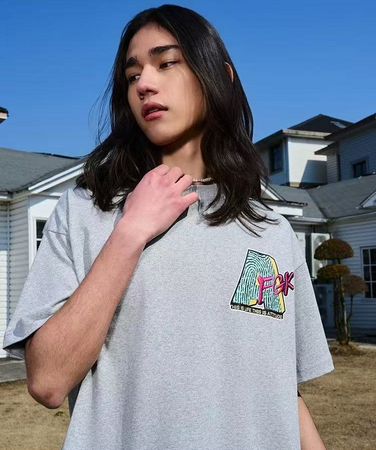 AFGK Parody MTV Embroidered Short sleeves T-shirt