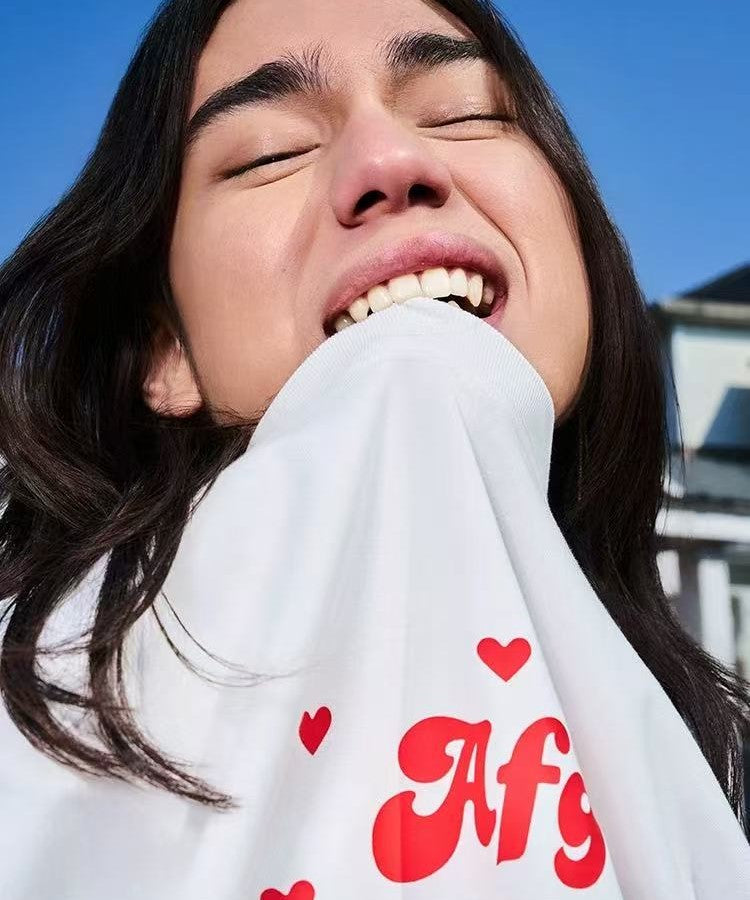 AFGK  Hearts Scattered Short Sleeve T-Shirt