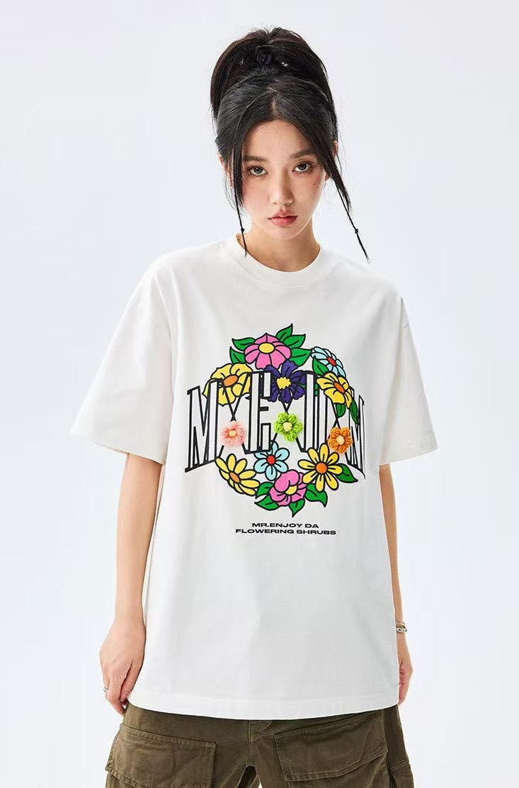 MEDM Hydrangea Design Short-sleeved T-shirt