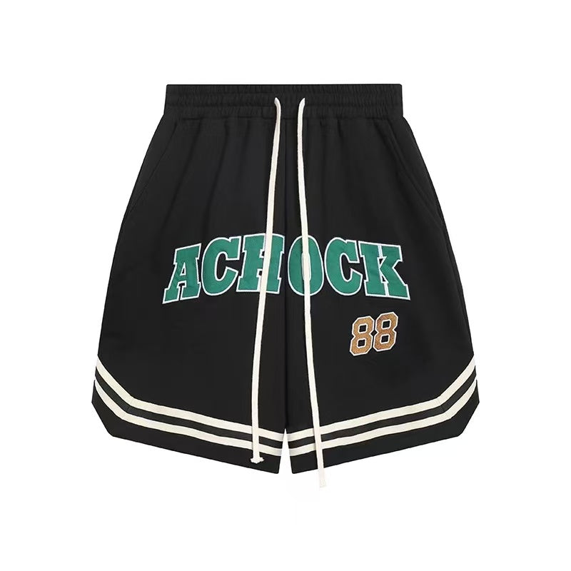 ACHOCK Logo Embroidered Drawstring Shorts
