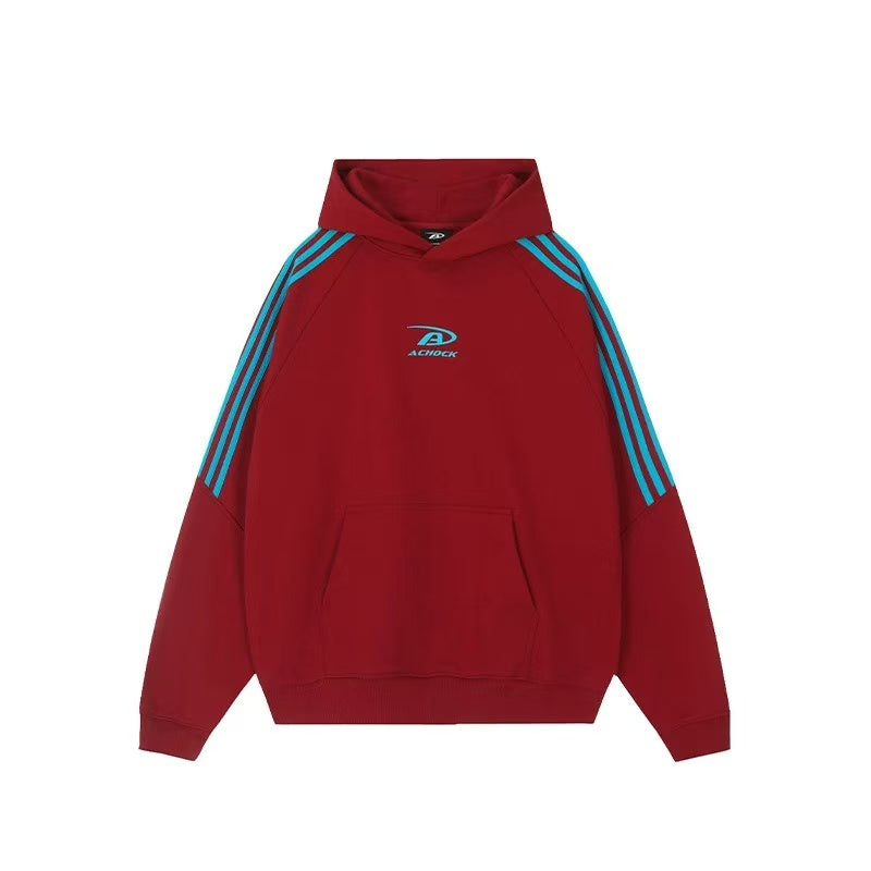 ACHOCK Stitching Printed Hoodie