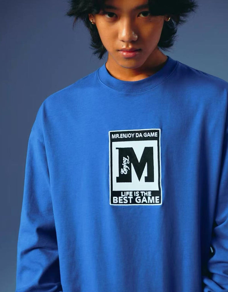 MEDMxPlayStation Basic M logo long-sleeved T-shirt
