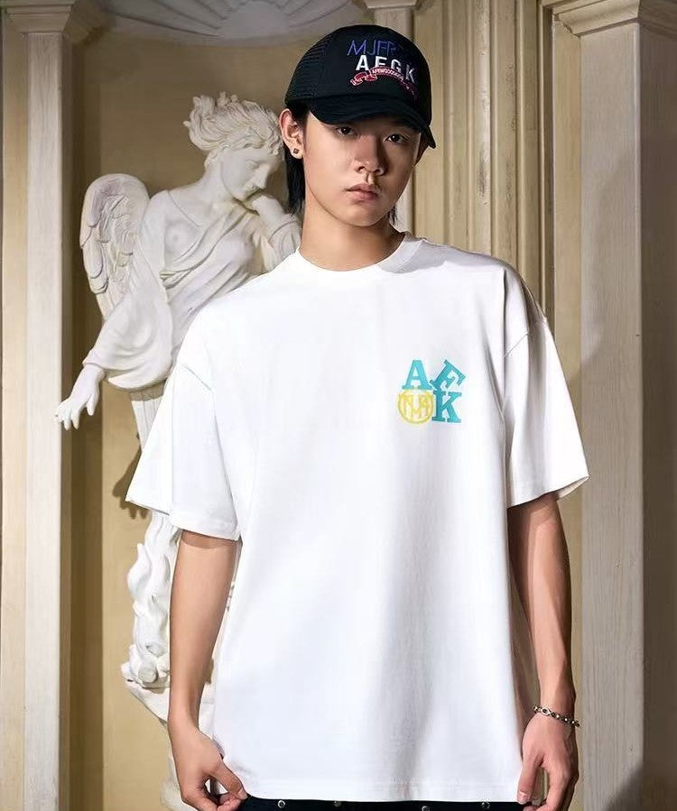 AFGKxMJFRESH Ribbon Printed Short-sleeved T-shirt