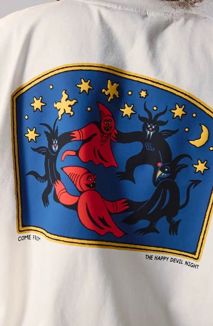 REMEDY Happy Devil Night Print Long-sleeve Tee