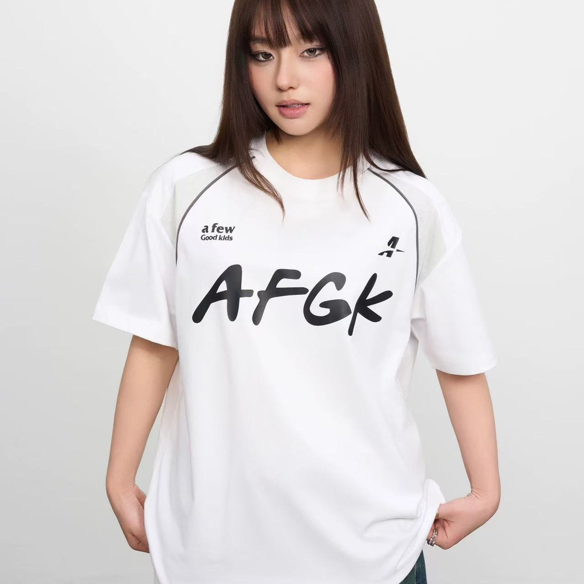 AFGK Mesh Panel Short-sleeved T-shirt