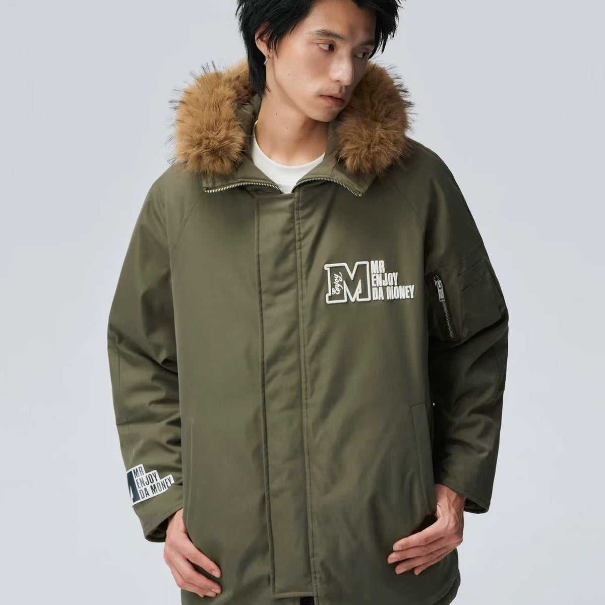 MEDM Fur Collar Long Down Parka