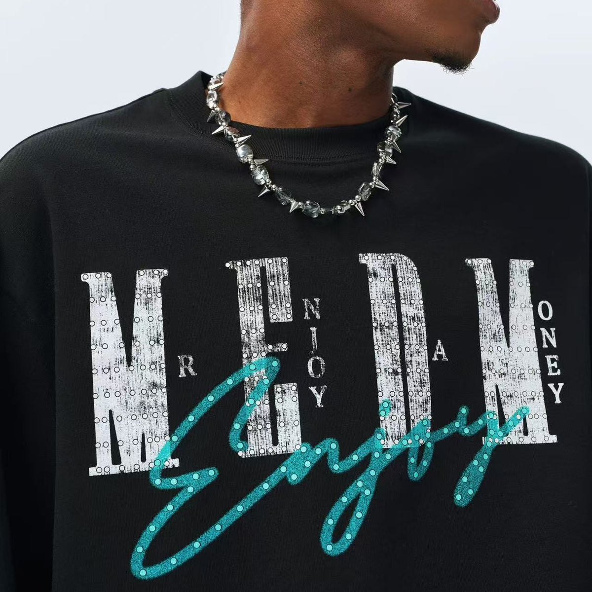 MEDM Washed Cropped Long-sleeve T-Shirt