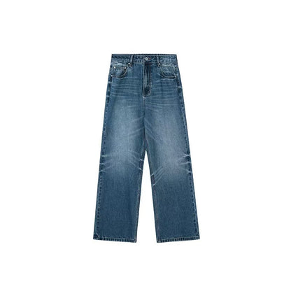 ACHOCK Vintage Washed Logo Stitching Jeans