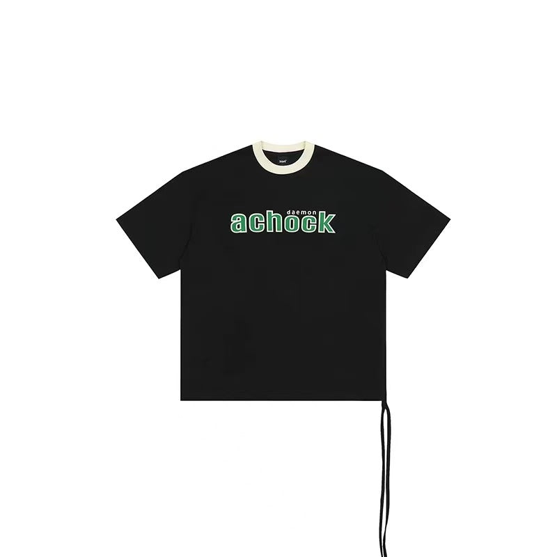 ACHOCK Suede Foam Printed Short-sleeved T-shirt