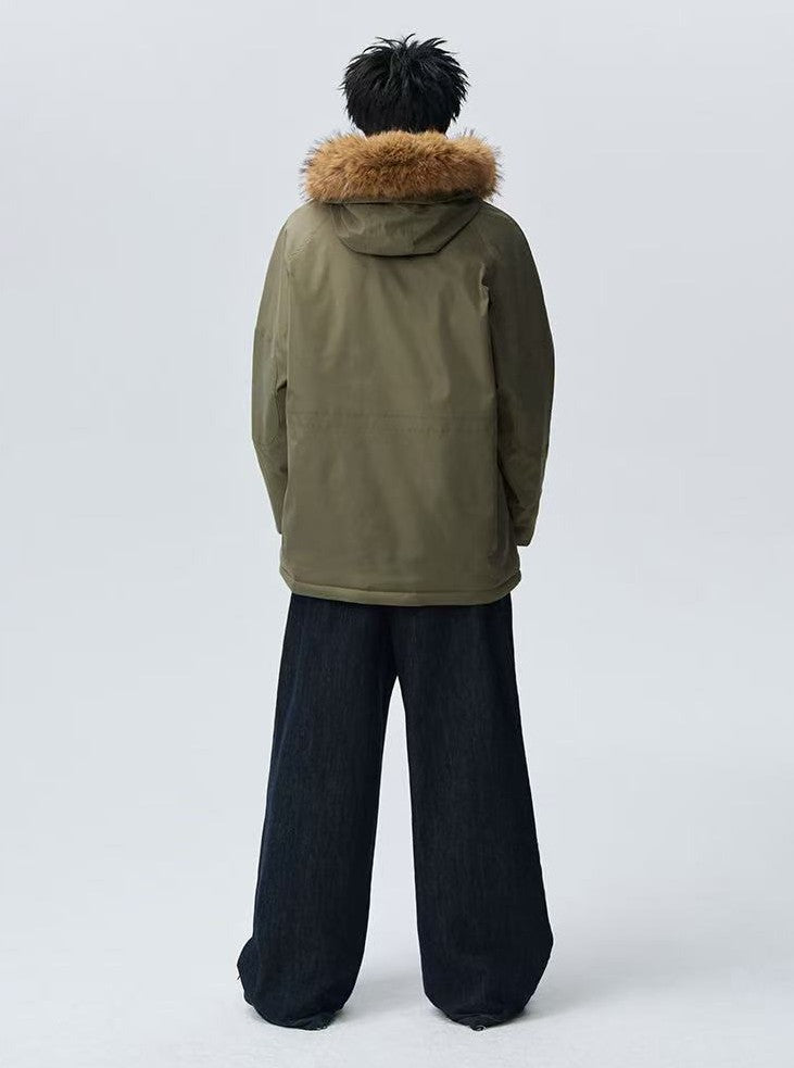 MEDM Fur Collar Long Down Parka