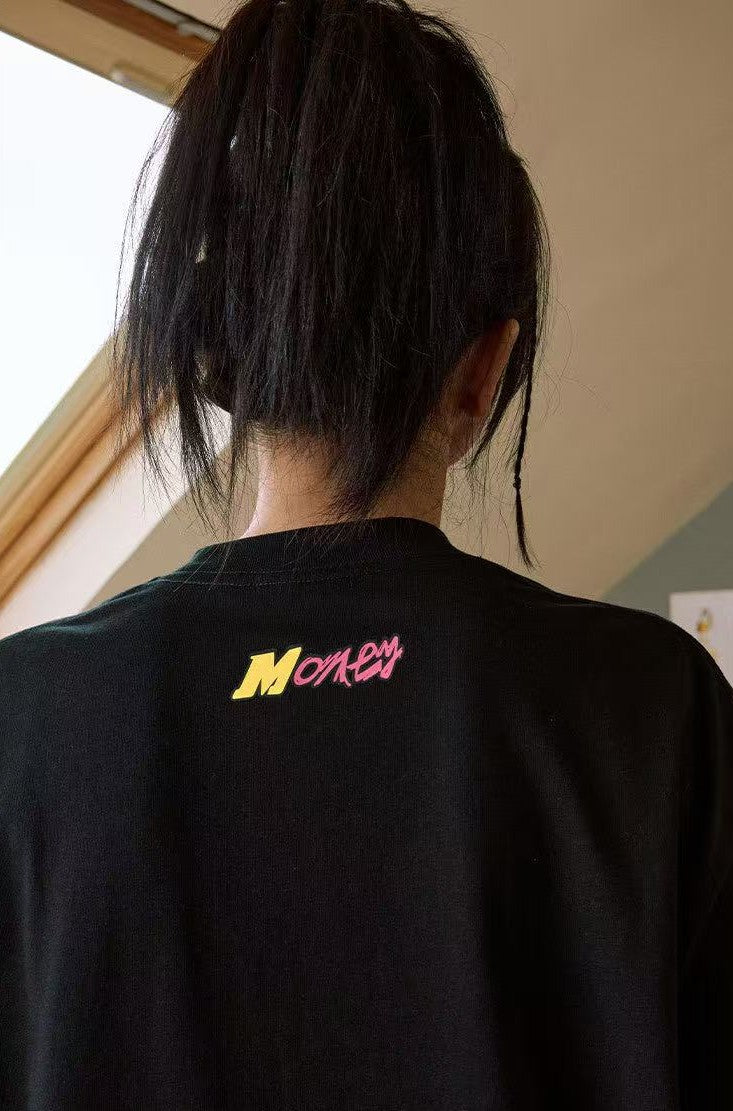 MEDM Candle Flame Embroidered Short-sleeved T-shirt