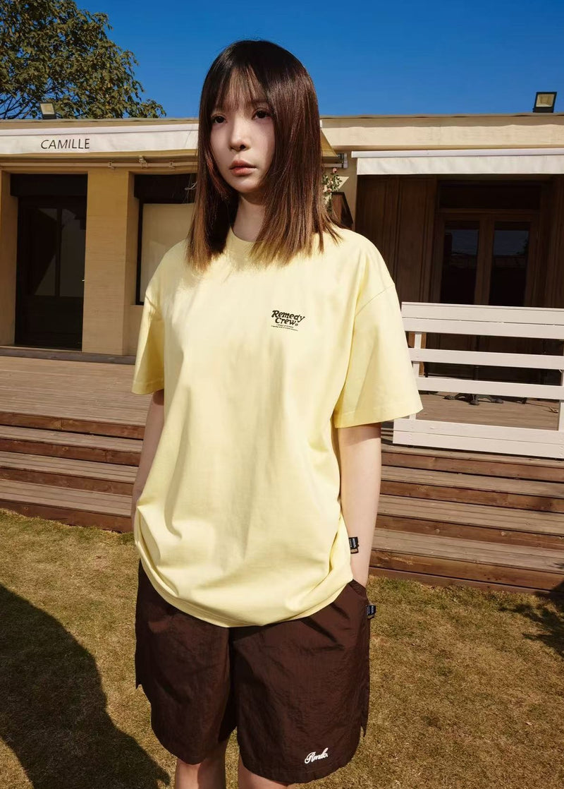 REMEDY Cartoon Floral Print Short-sleeve T-shirt