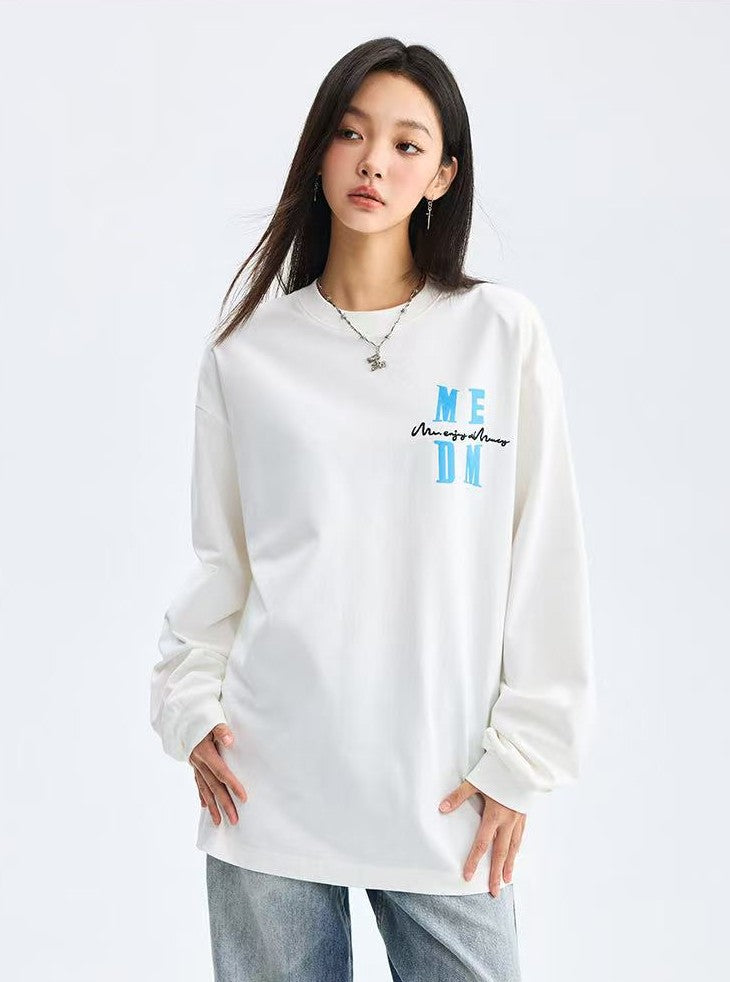 MEDM Colorful Fun Font Long-sleeve T-shirt