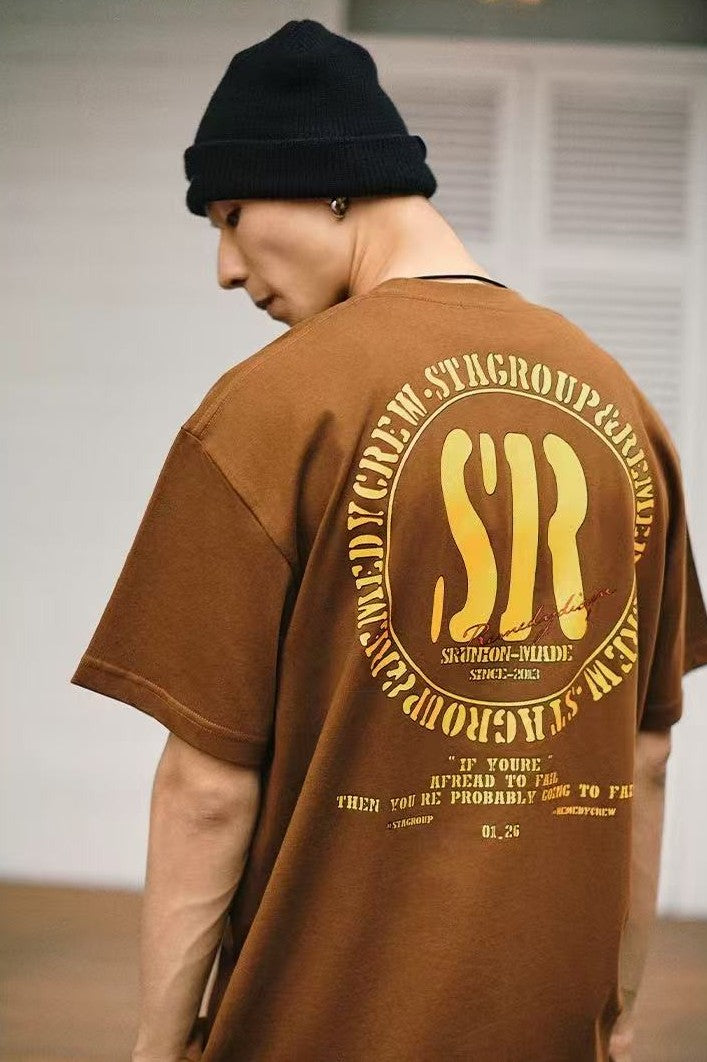 REMEDYxSTA Retro Logo Print Short-sleeve T-shirt