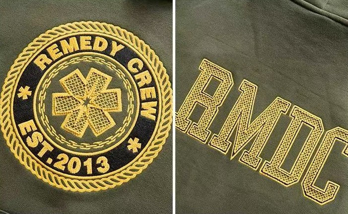 REMEDY Vintage Logo Embroidery Hoodie