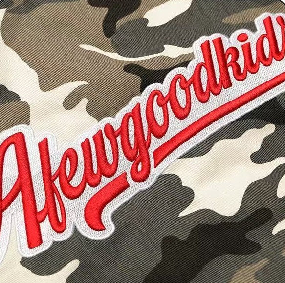 AFGK Camouflage Fur Collar Cotton Jacket