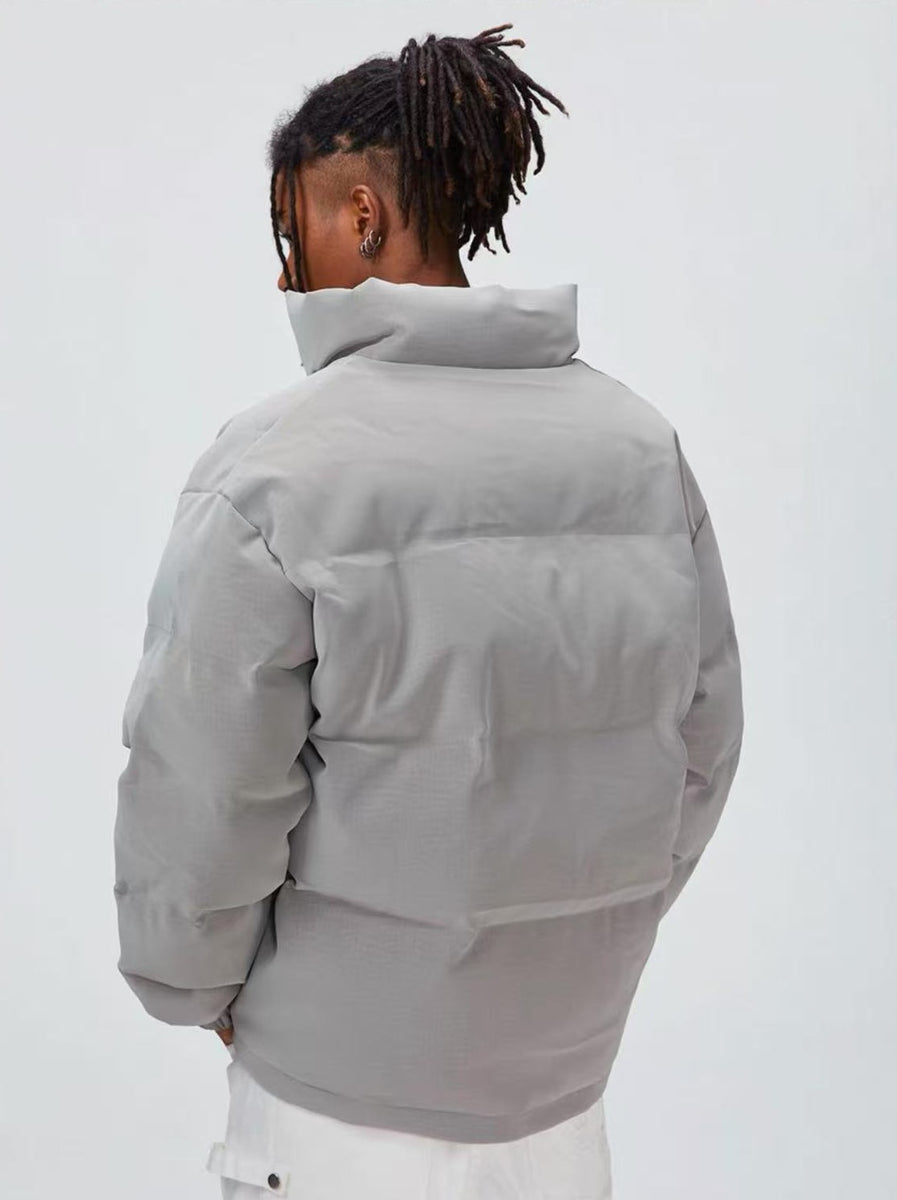 BIPOLAR Crocodile Pattern Metal Logo Cotton Jacket