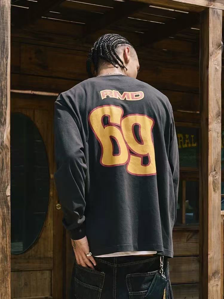 REMEDY 69 Cracked Print Long-sleeve Tee