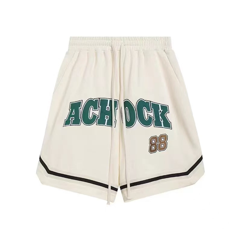 ACHOCK Logo Embroidered Drawstring Shorts