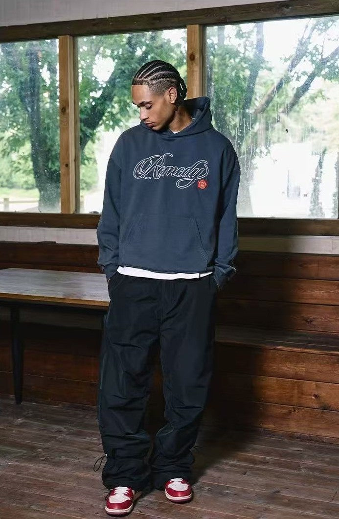 REMEDY Metal Postmark Logo Embroidery Hoodie