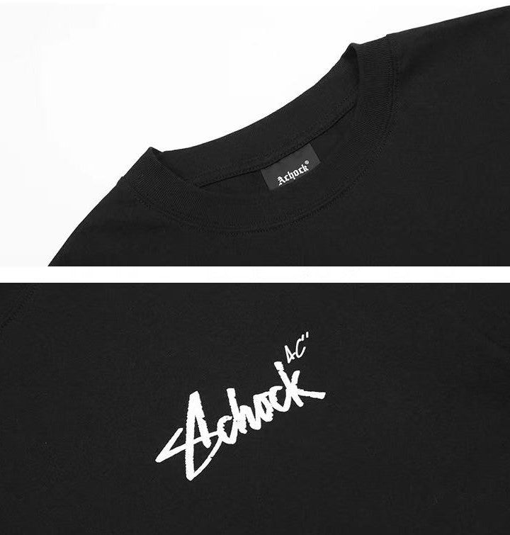 ACHOCK Flower Printed Logo T-shirts