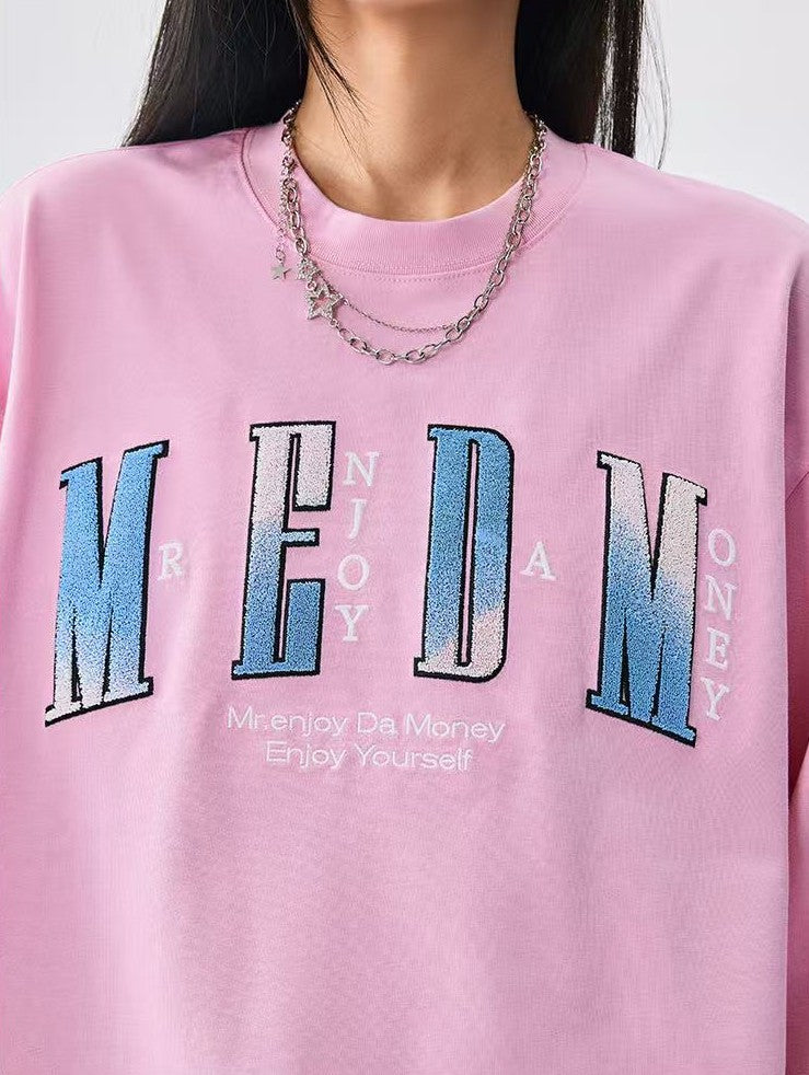 MEDM Toothbrush Embroidered Patch Long-sleeved T-shirt