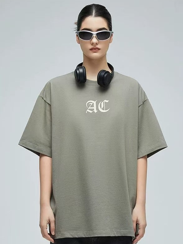 ACHOCK Multicolor Basic Logo Letter Print Short-sleeves T-shirts