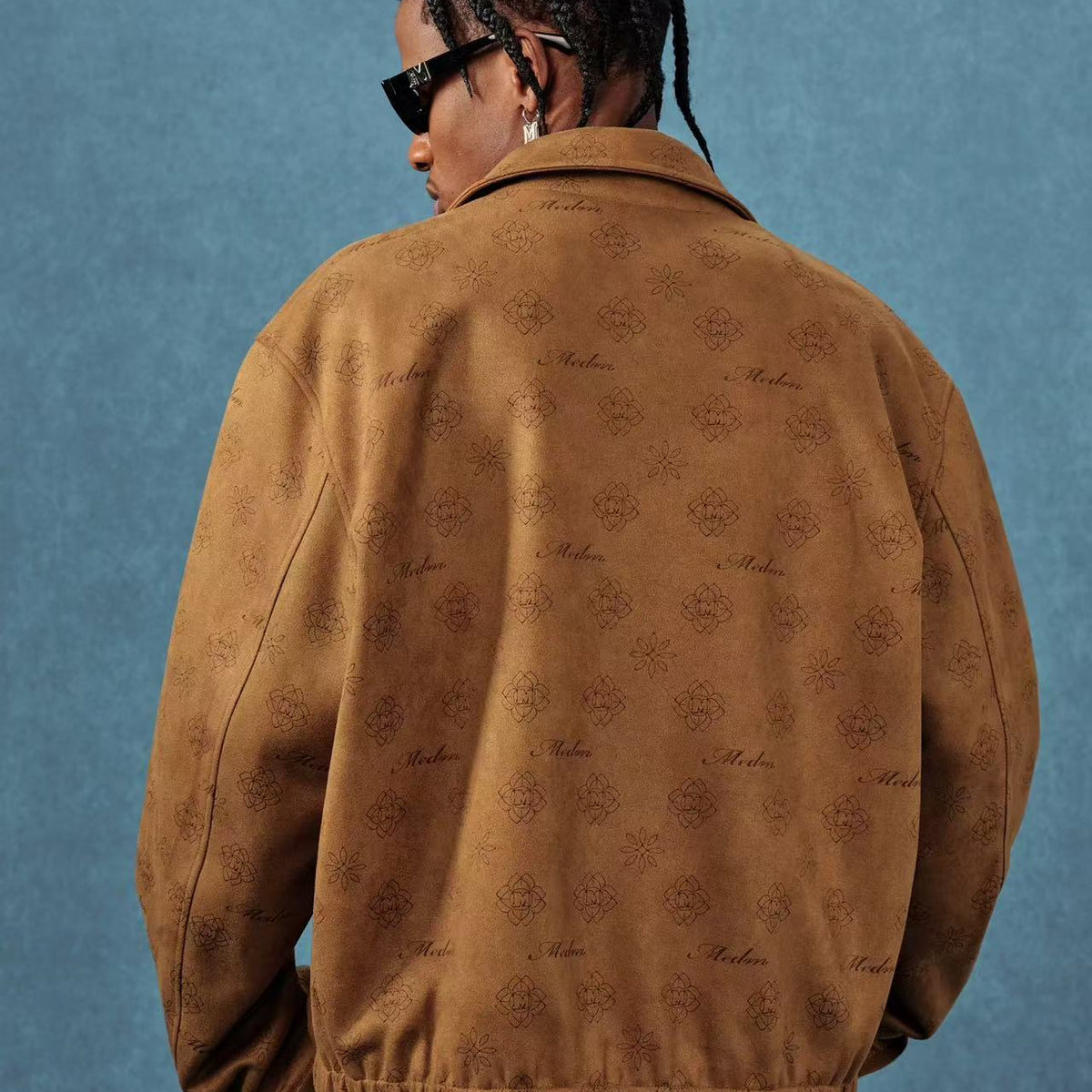 MEDM Suede Leather Brand Lapel Jacket