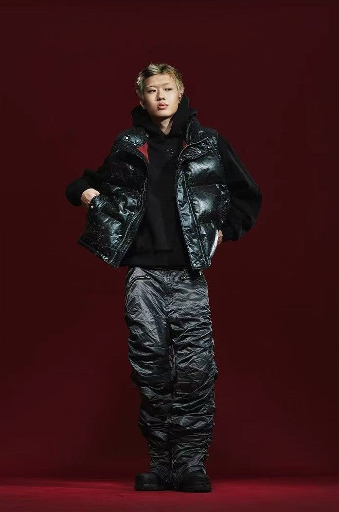 REMEDY Pleated Zipper Casual Trousers