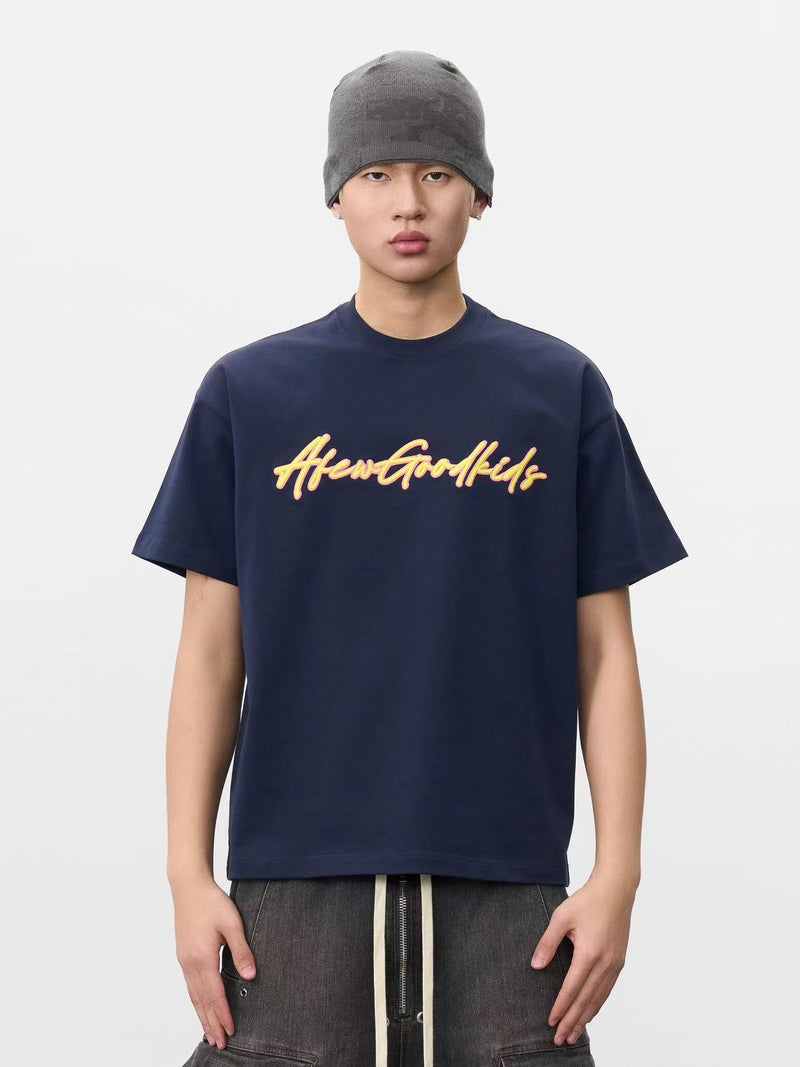 AFGK High-foam Embroidered Short-sleeved T-shirt