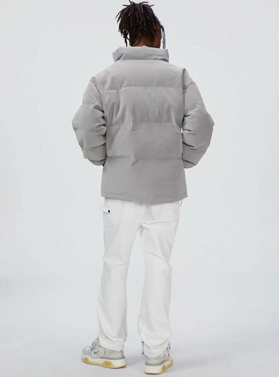 BIPOLAR Crocodile Pattern Metal Logo Cotton Jacket