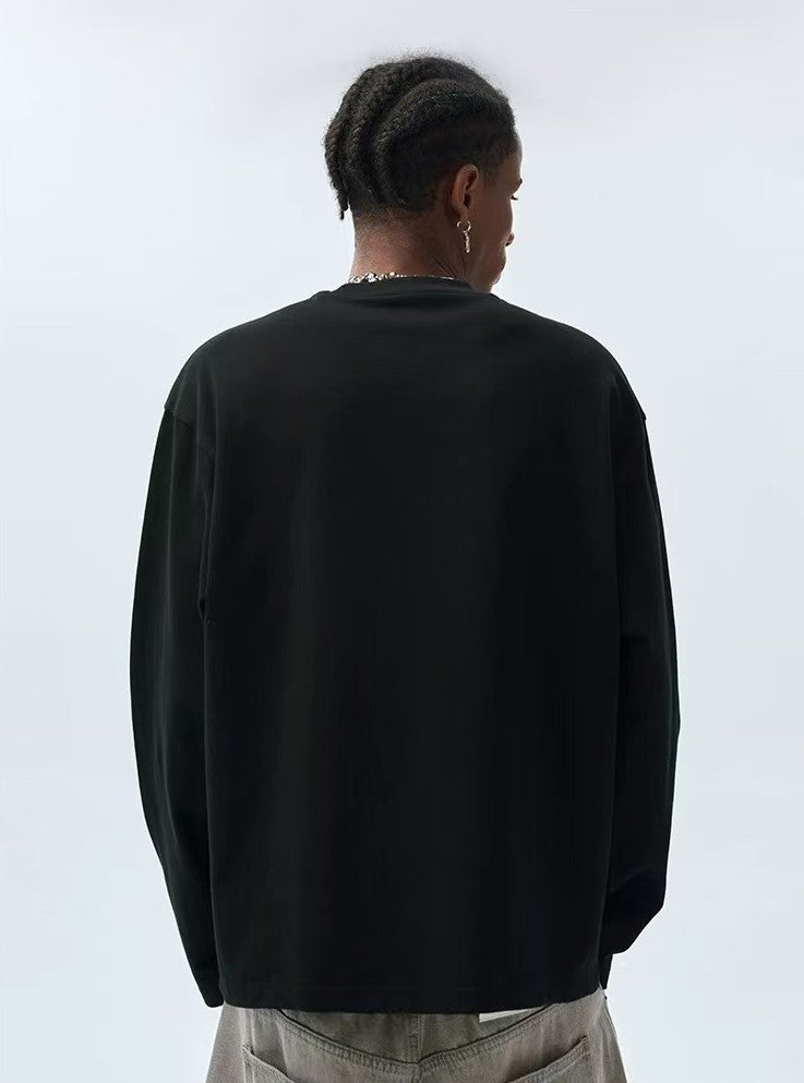 MEDM Washed Cropped Long-sleeve T-Shirt