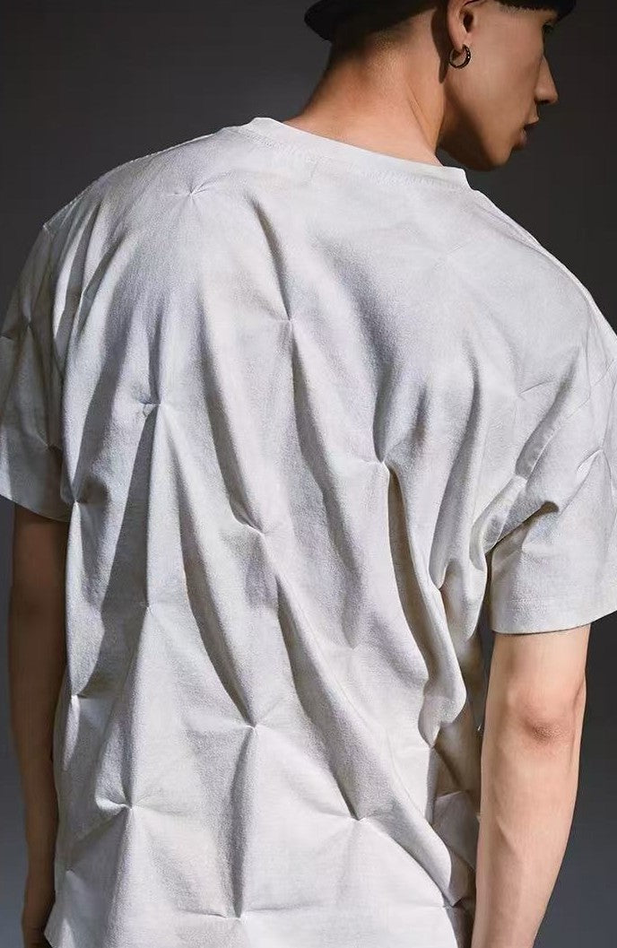REMEDY Pleated Vintage Short-sleeve T-Shirt