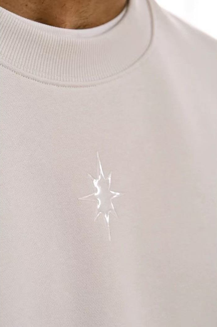 REMEDY Octagram Star Logo Print Sweater