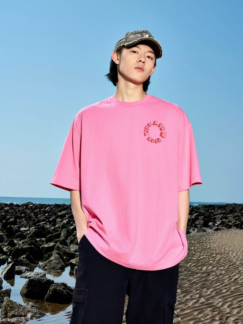 AFGK Slogan Letter Print Short-sleeved T-shirt