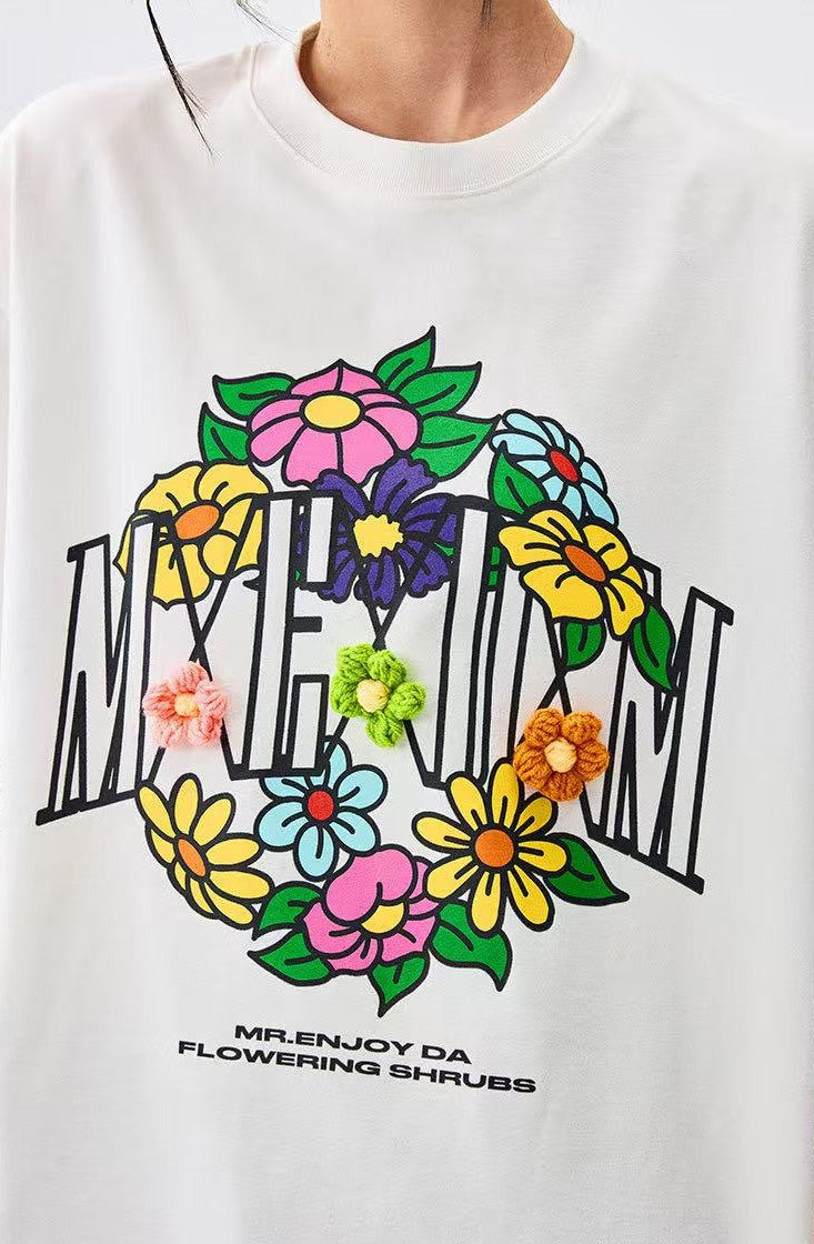MEDM Hydrangea Design Short-sleeved T-shirt