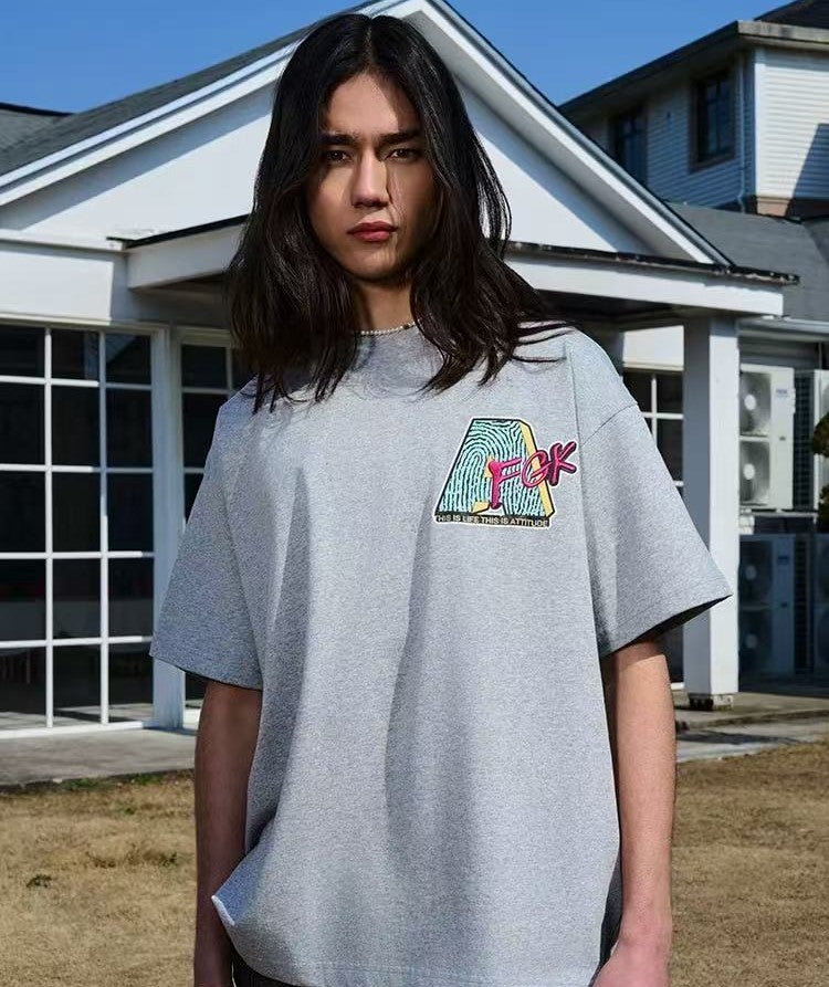 AFGK Parody MTV Embroidered Short sleeves T-shirt