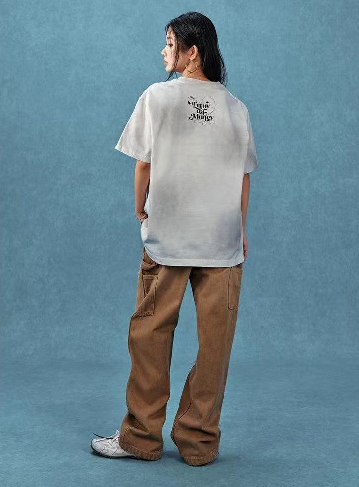 MEDM Angel Butterfly Washed Short Sleeve T-Shirt