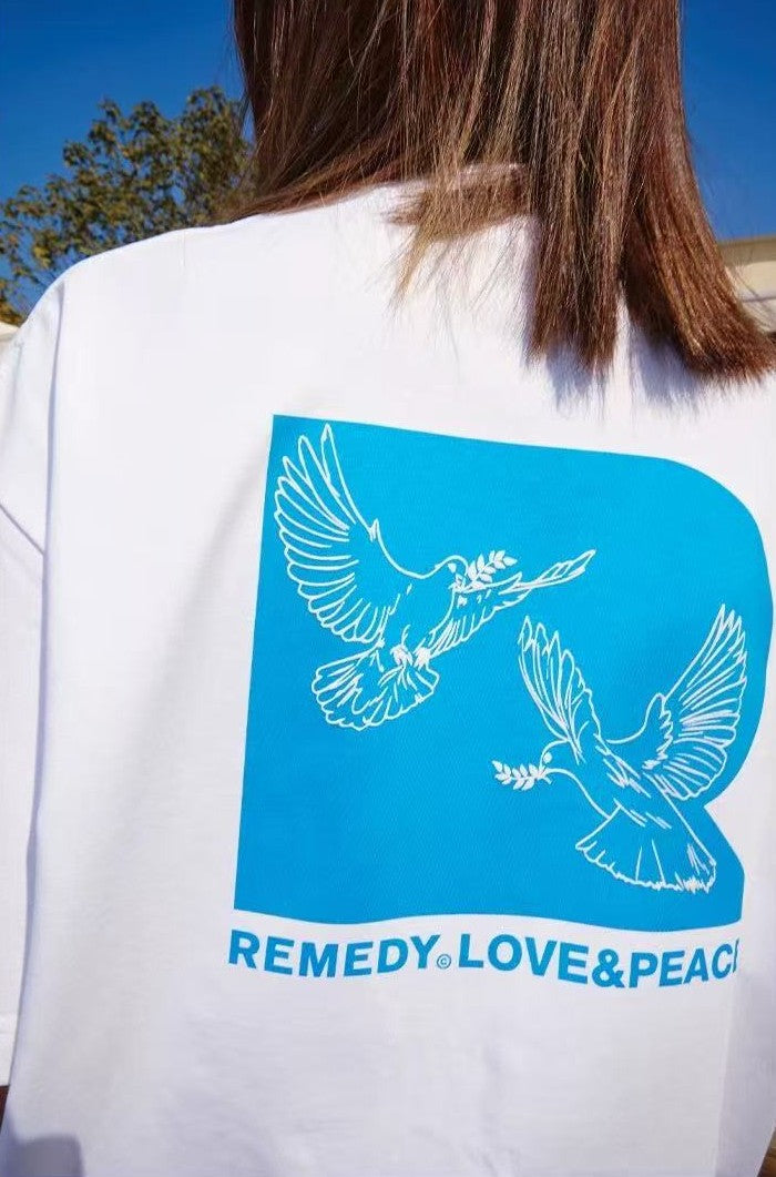 REMEDY Love and Peace Dove Short-sleeve T-shirt