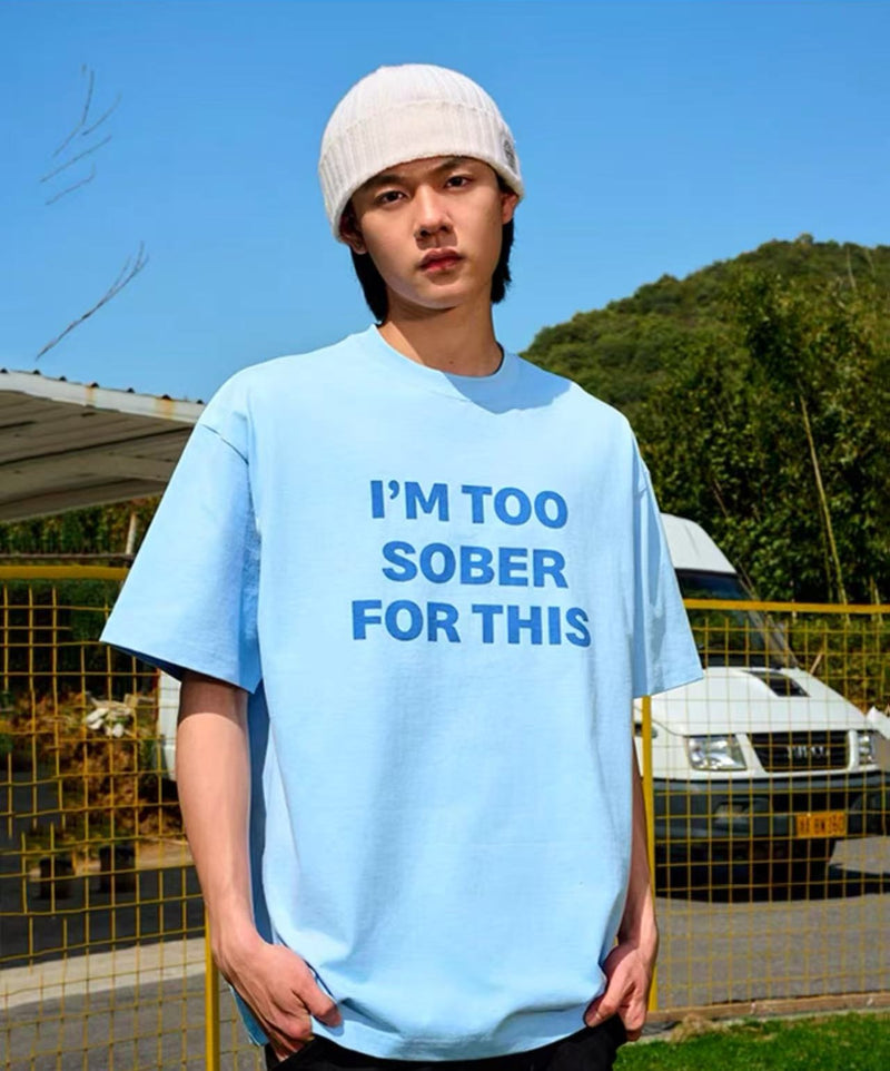 AFGK Slogan Ring LOGO Short-sleeved T-shirt