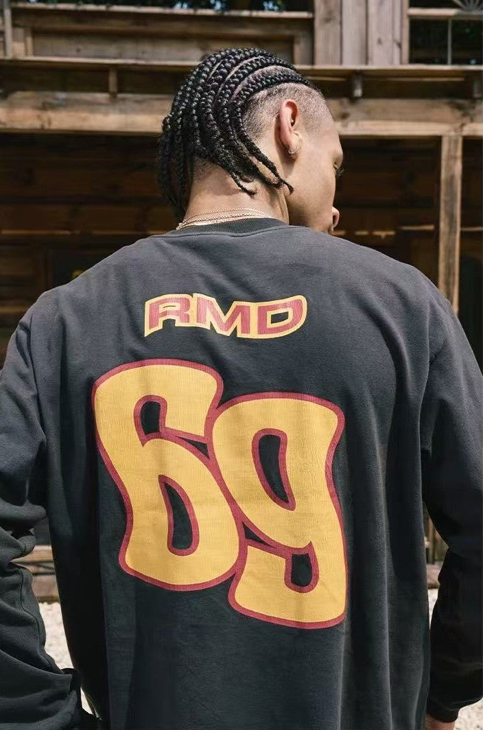 REMEDY 69 Cracked Print Long-sleeve Tee