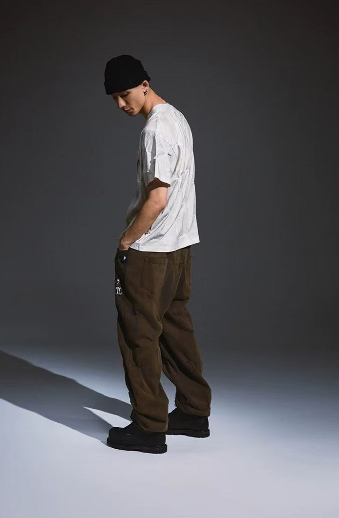 REMEDY Pleated Vintage Short-sleeve T-Shirt