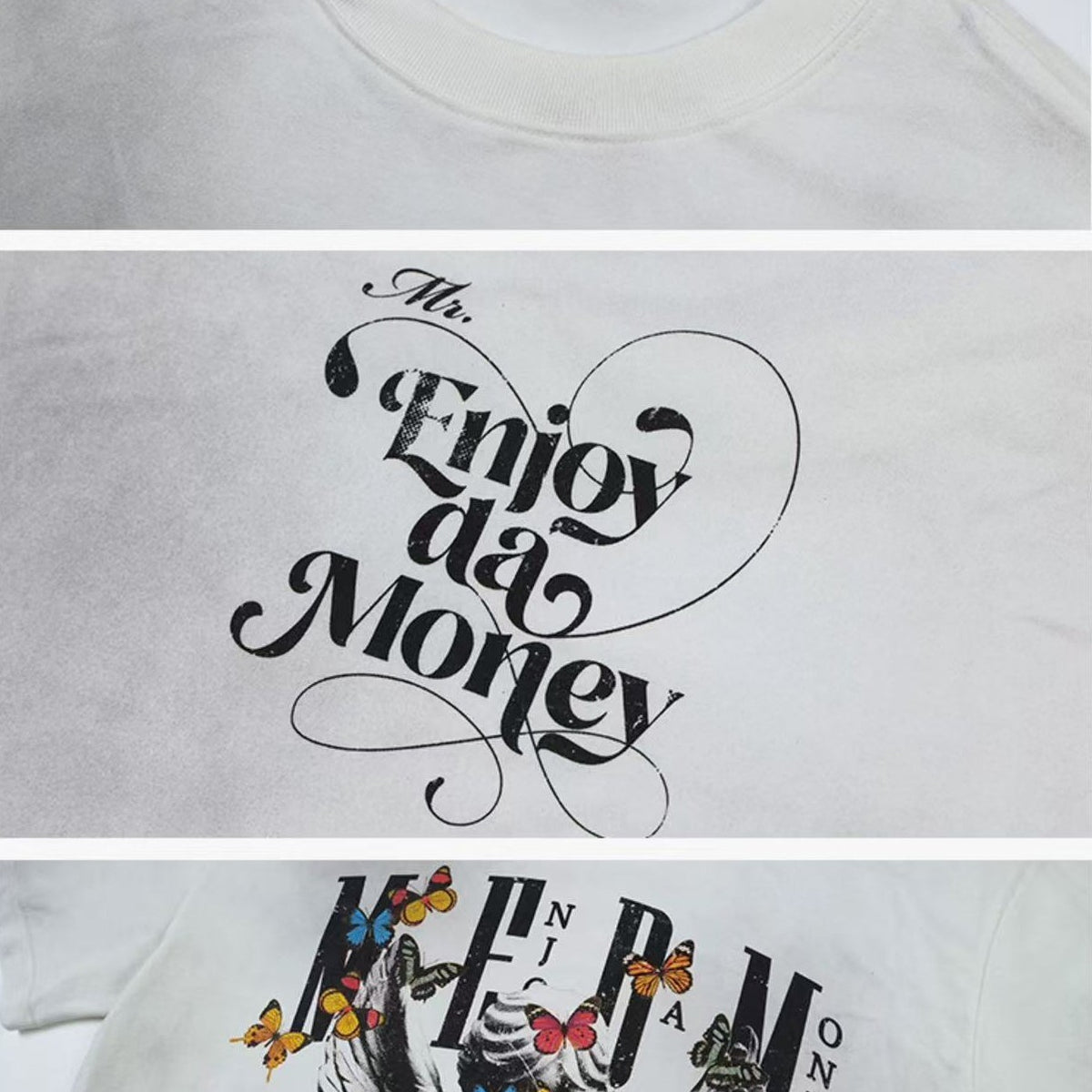 MEDM Angel Butterfly Washed Short Sleeve T-Shirt