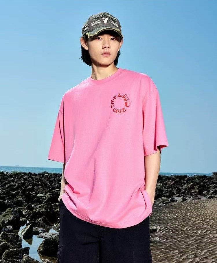 AFGK Slogan Letter Print Short-sleeved T-shirt