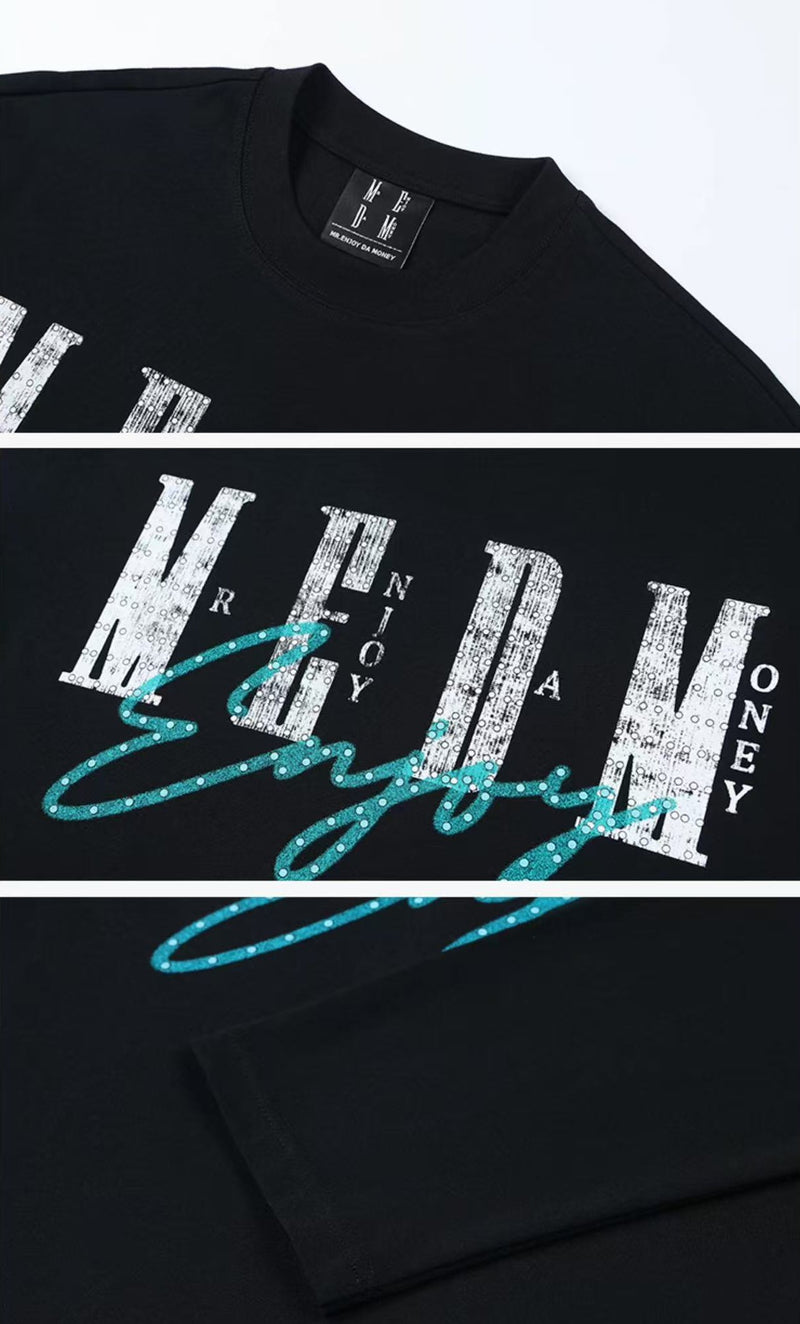 MEDM Washed Cropped Long-sleeve T-Shirt