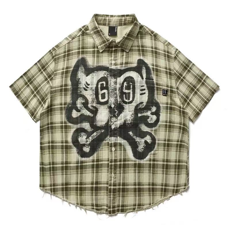 REMEDY Retro Skeleton Short-sleeved Shirt