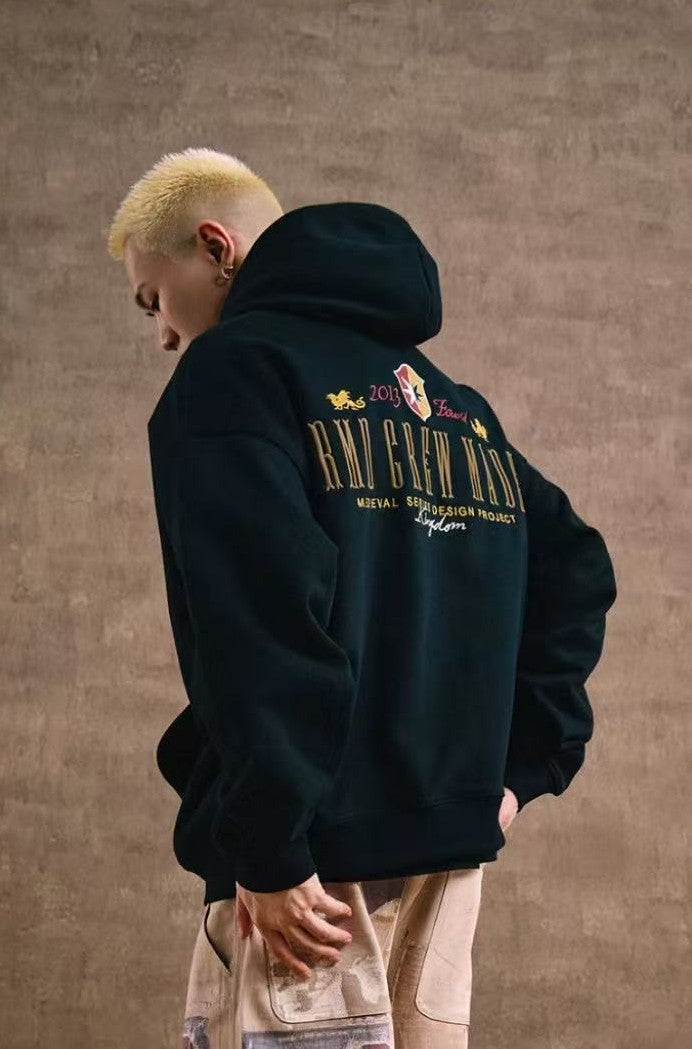REMEDY Logo Embroidered Fleece Hoodie