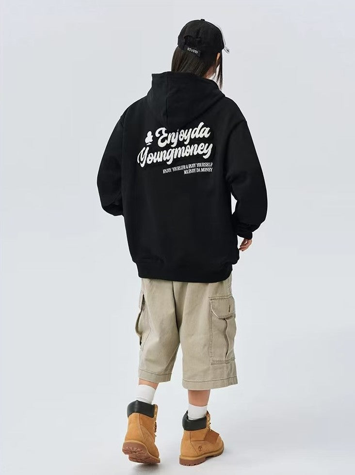 MEDM Retro Logo Towel Embroidered Zipper Hoodie