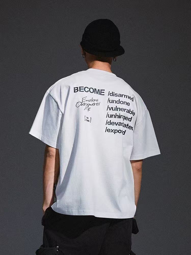 REMEDY Portrait Crackle Print Short-sleeved T-shirt